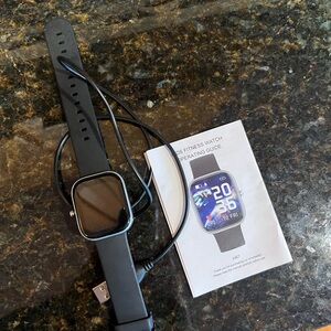 Smart Fitness Watch with Black Band